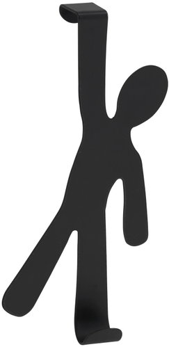 WENKO BOY - Door Hanging Hook 10x3x24cm, Black - Bathroom Hook - Main image