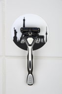 WENKO StaticLoc DOU CITY - Wall Hook 10x2x16cm, Grey - Bathroom Hook