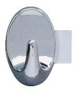 WENKO Strip-it - Maxi Hook, 2 pcs 16x10x3cm, Chrome - Bathroom Hook