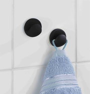 WENKO RETORO - Ceramic Hooks 2 pcs, Black - Bathroom Hook
