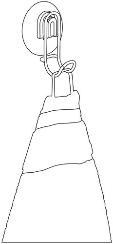 WENKO WITHOUT DRILL StaticLoc OSIMO - Wall Hook, Metallic Ahiny - Bathroom Hook - Main image