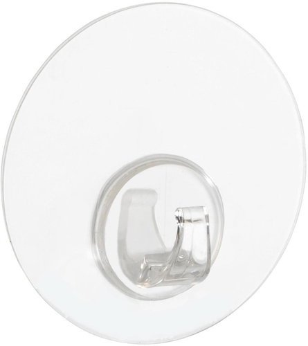 WENKO WITHOUT DRILL StaticLoc UNO - Wall Hook, Transparent - Bathroom Hook - Main image