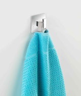 WENKO WITHOUT DRILLING TurboLoc QUADRO - Wall Hook, Metallic Shiny - Bathroom Hook