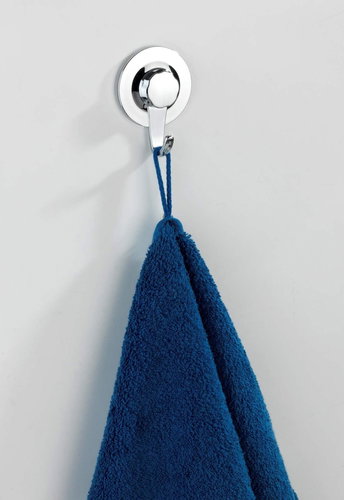 WENKO WITHOUT DRILLING UltraLoc CHROME - Wall Hook, Metallic Glossy - Bathroom Hook - Main image