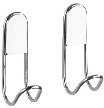 WENKO WITHOUT DRILLING Classic - Wall Hook, Metallic Shiny - Bathroom Hook - Main image