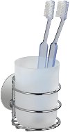 WENKO TurboLoc - Brush Cup 9x8x10cm, Stainless-steel - Toothbrush Holder