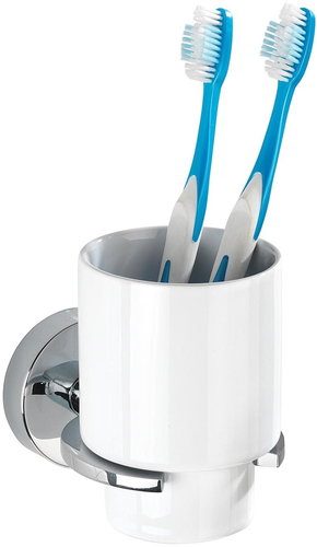 WENKO WITHOUT TURNING VacuumLoc CAPRI - Cup, white - Toothbrush Holder Cup - Main image
