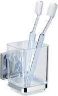 WENKO WITHOUT TURNING VacuumLoc QUADRO - Cup, transparent - Toothbrush Holder Cup