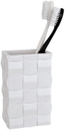 WENKO RELIEF - Toothbrush cup, white - Toothbrush Holder Cup