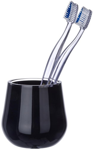 WENKO MONACO - Toothbrush cup, black - Toothbrush Holder Cup - Main image
