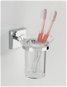 WENKO WITHOUT TURNING PowerLoc LACENO - Toothbrush cup, shiny metal - Toothbrush Holder Cup