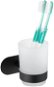 WENKO TURBOLoc OREA BLACK - Toothbrush cup, black - Toothbrush Holder Cup