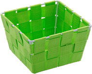 WENKO ADRIA - Bathroom basket square 14x14x9 cm, green - Storage Bin