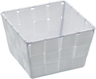 WENKO ADRIA - Bathroom basket square 14x14x9 cm, white - Storage Bin