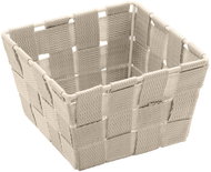 WENKO ADRIA - Bathroom Basket Square 14x14x9cm, Beige - Storage Bin