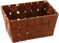 WENKO ADRIA - Bathroom basket long 19x14x9 cm, brown - Storage Bin