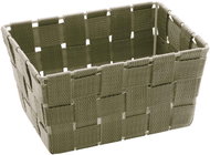 WENKO ADRIA - Bathroom Basket Long 19x14x9cm, Dark Grey - Storage Bin
