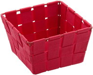 WENKO ADRIA - Bathroom basket square 14x14x9 cm, red - Storage Bin