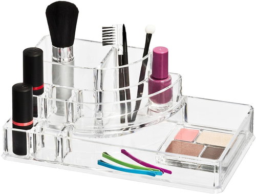 WENKO FEMME - Eight-chamber cosmetic organizer, transparent - Makeup Organiser - Main image