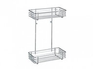 WENKO MILANO - Universal Shelf 25x11x39cm, Chrome - Bathroom Shelf