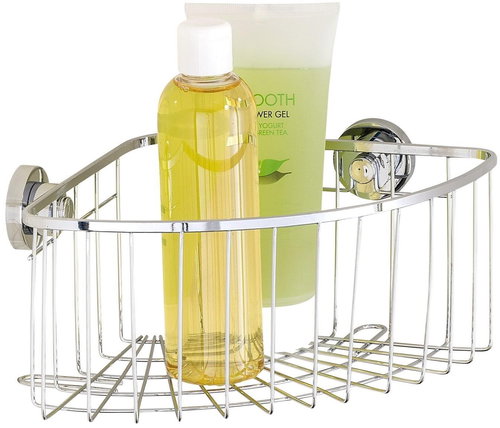 WENKO PowerLoc BOVINO - Shelf 26x18x10cm, Stainless-steel - Bathroom Shelf - Main image