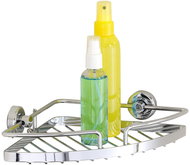 WENKO PowerLoc SION - Corner Shelf 22x5x31cm, Chrome - Bathroom Shelf