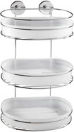 WENKO VacuumLoc MILAZZO - Wall Shelf 3 Floors, White - Bathroom Shelf