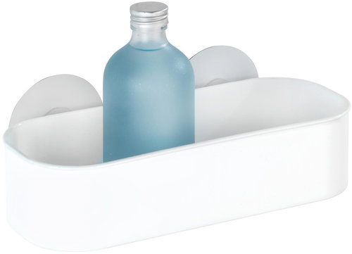WENKO WITHOUT DRILL StaticLoc OSIMO - Wall Shelf, White - Bathroom Shelf - Main image