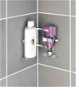 WENKO WITHOUT DRILLING TurboLoc CLIPPSY - Corner Shampoo Holder, Metallic Shiny - Bathroom Shelf