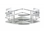 Bathroom Shelf WENKO WITHOUT DRILLING TurboLoc QUADRO - Corner Shelf, Metallic Shiny - Polička do koupelny