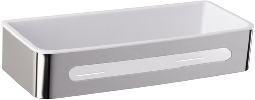 WENKO WITHOUT DRILLING Premium Plus - Wall Shelf, Metallic Shiny - Bathroom Shelf - Main image