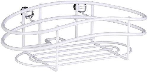 WENKO WITHOUT DRILLING Classic Plus - Wall Shelf, White - Bathroom Shelf - Main image