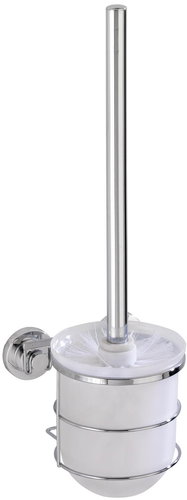 WENKO PowerLoc BOVINO - Wall-mounted Toilet Set 14x15x45cm, Stainless-steel - Toilet Brush - Main image