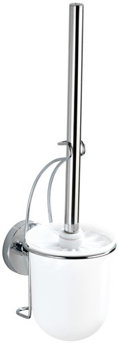 WENKO VacuumLoc MILAZZO - WC Brush 12x11x40cm, Glossy - Toilet Brush - Main image