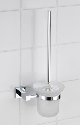 WENKO WITHOUT DRILLING PowerLoc SAN REMO - Toilet Brush, Metallic Shiny - Toilet Brush - Main image
