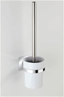 WENKO WITHOUT DRILLING TurboLoc QUADRO - Toilet Brush, Metallic Shiny - Toilet Brush