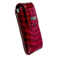 Krusell VINGA POUCH CROCO Medium Red - Phone Case