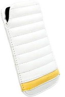 Krusell pouch IDRE mobile Large, white/yellow - Phone Case