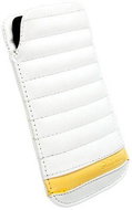 Krusell pouch IDRE mobile L Long, white/yellow - Phone Case