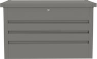 G21 Garden storage box Denver, metallic grey 280l - Garden Bbox