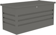 G21 Garden storage box Denver, metallic grey 400l - Garden Bbox