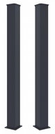 G21 Sloupek pro branku a bránu 15 × 190 cm s patkou, antracitový, 2 ks - Plotová vzpěra