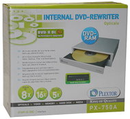PLEXTOR PX-750A - DVD±R 16x, DVD+R9 8x, DVD-R DL 8x, DVD+RW 8x, DVD-RW 6x, DVD-RAM 5x, KIT - DVD Burner