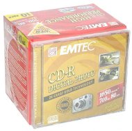 CD-R média EMTEC 80min, 700MB, 52x speed 10ks + CD-R médium 24 Carat Gold Technology 1ks 700MB, 40x  - -