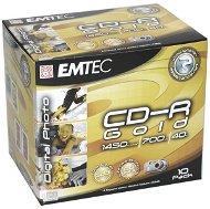 CD-R médium EMTEC 24 Carat Gold Technology 80min, 700MB, 40x speed, balení 10ks v krabičce - -