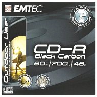 CD-R médium EMTEC Black Carbon 80min, 700MB, 48x speed, balení v krabičce - -
