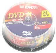 DVD-R médium EMTEC Fantastic Security 4.7GB, 8x speed, balení 25ks cakebox - -