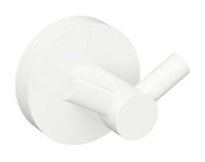 SAPHO X-ROUND Adhesive, Metal, White XR202W - Bathroom Hook