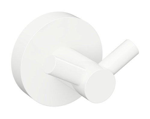 SAPHO X-ROUND Adhesive, Metal, White XR202W - Bathroom Hook - Main image