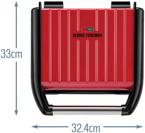 George Foreman 25040-56 Grill Steel Family Red